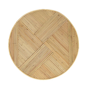 TOV Furniture Matea Handcrafted Natural Rattan Cross Side Table - Timeless Accent for Living Spaces & Bedrooms TOV-OC21042