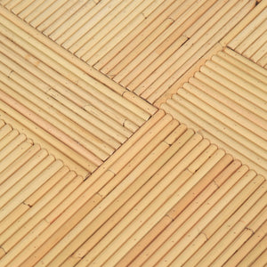 TOV Furniture Matea Handcrafted Natural Rattan Cross Side Table - Timeless Accent for Living Spaces & Bedrooms TOV-OC21042