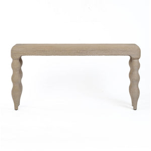 TOV Furniture Vicky Coastal-Inspired 68" Handwoven Rattan Console Table with Wavy Legs - Effortless Style & Charm TOV-OC21043