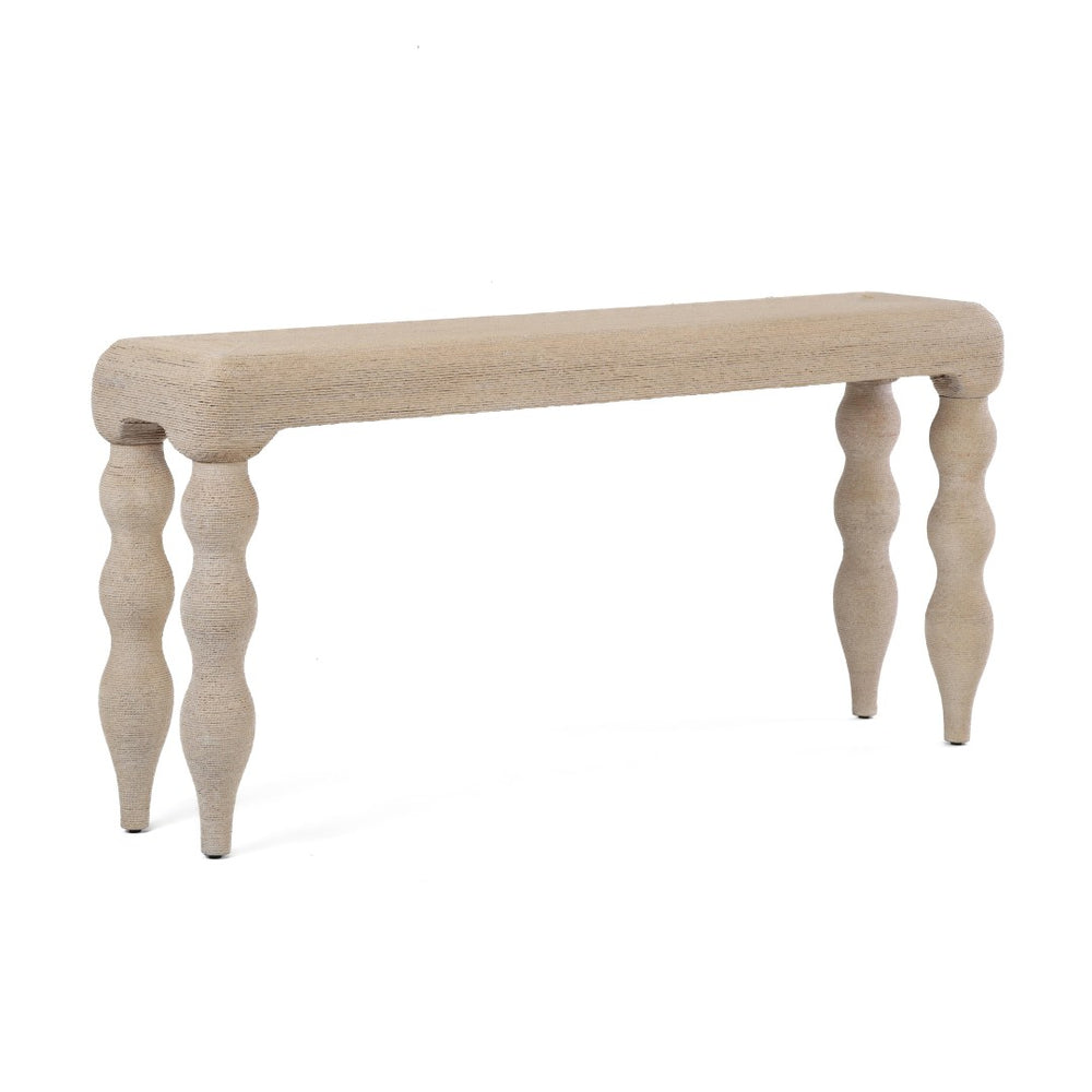TOV Furniture Vicky Coastal-Inspired 68" Handwoven Rattan Console Table with Wavy Legs - Effortless Style & Charm TOV-OC21043