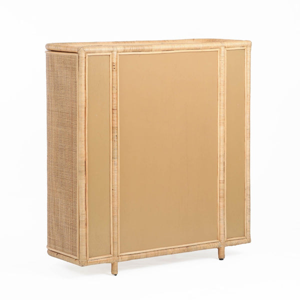 TOV Furniture Tarot Natural Rattan Bar Cabinet - Coastal Luxe Design with Soft-Close Doors & Ample Storage Space TOV-OC21044