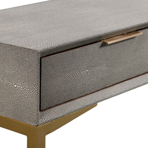 TOV Furniture Pesce Shagreen Console Table with 3 Felt-Lined Drawers – Modern Luxury for Your Entryway or Living Room TOV-OC44014
