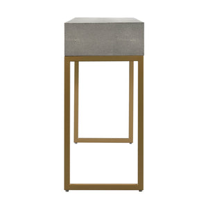 TOV Furniture Pesce Shagreen Console Table with 3 Felt-Lined Drawers – Modern Luxury for Your Entryway or Living Room TOV-OC44014