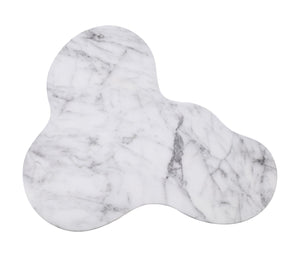 TOV Furniture Slab Concrete Indoor/Outdoor Side Table - Sculptural Elegance with Marble Finish for Modern Spaces White Marble / Tall TOV-OC44038