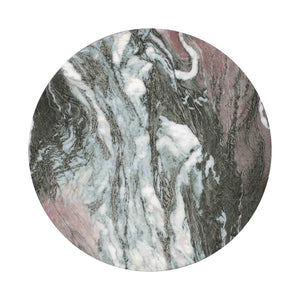 TOV Furniture Rue Faux Marble Round Side Table - Stylish Indoor/Outdoor Accent with Durable Concrete & Modern Design Grey TOV-OC44041