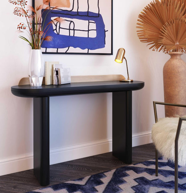 TOV Furniture Braden 48" Console Table - Sleek Minimalist Design for Entryway, Home Office, or Living Room Decor Black TOV-OC44056
