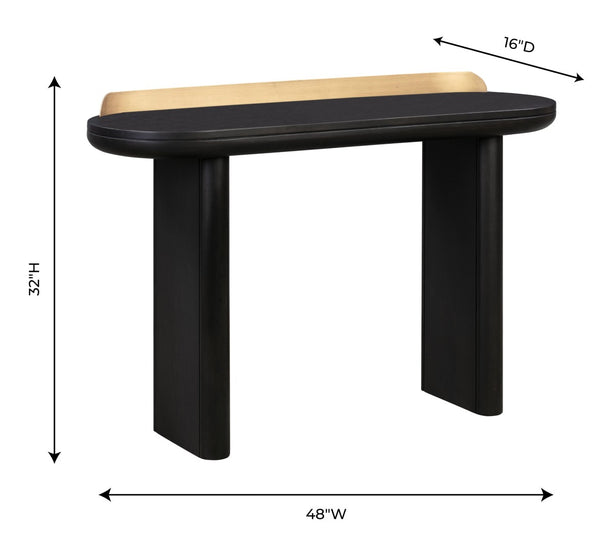 TOV Furniture Braden 48" Console Table - Sleek Minimalist Design for Entryway, Home Office, or Living Room Decor Black TOV-OC44056