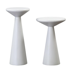 TOV Furniture Gianna Concrete Accent Tables - Chic Minimalist Set of 2 for Stylish Living Spaces & Decor TOV-OC44116