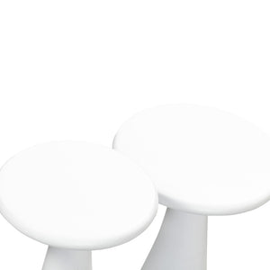TOV Furniture Gianna Concrete Accent Tables - Chic Minimalist Set of 2 for Stylish Living Spaces & Decor TOV-OC44116