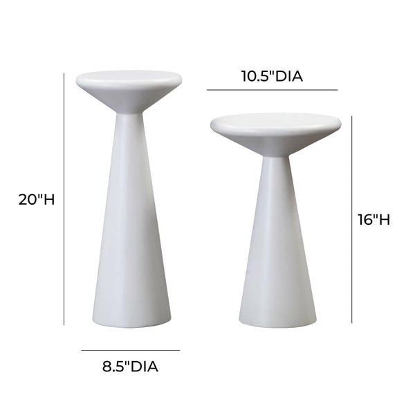 TOV Furniture Gianna Concrete Accent Tables - Chic Minimalist Set of 2 for Stylish Living Spaces & Decor TOV-OC44116