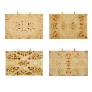 TOV Furniture Brandyss Burl End Table - Contemporary Side Table with Rustic Brass Accents for Modern Living Spaces Natural TOV-OC54191