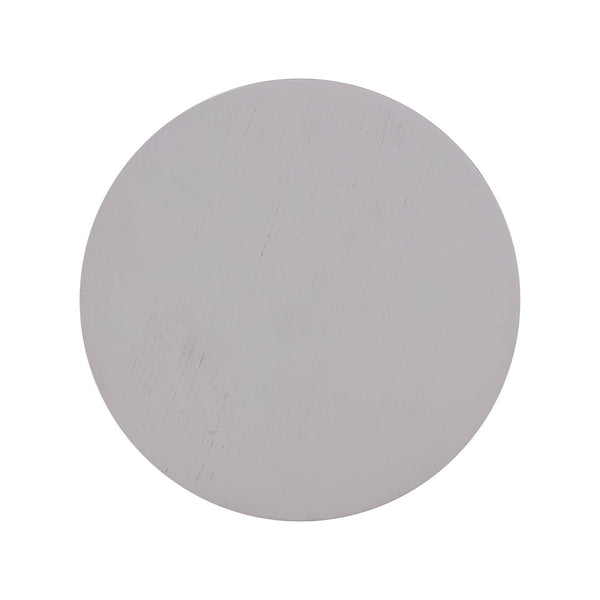 TOV Furniture Morse Wooden Accent Table - Handcrafted Solid Rubberwood Design Perfect for Small Spaces and Decor White TOV-OC54197