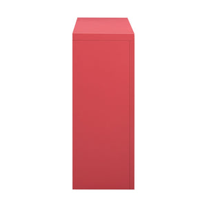 TOV Furniture Suzie 45" Rattan Console Table - Art Moderne Design with Chic Curves for Stylish Entryways and Living Spaces Pink TOV-OC54206