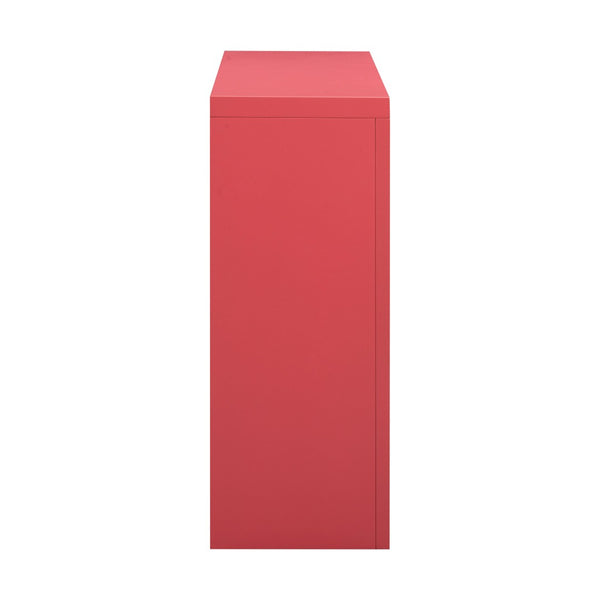 TOV Furniture Suzie 45" Rattan Console Table - Art Moderne Design with Chic Curves for Stylish Entryways and Living Spaces Pink TOV-OC54206