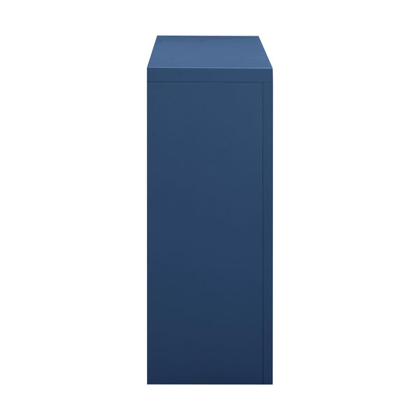 TOV Furniture Suzie 45" Rattan Console Table - Art Moderne Design with Chic Curves for Stylish Entryways and Living Spaces Navy TOV-OC54208