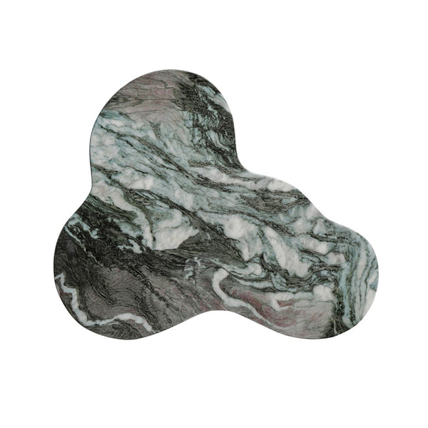 TOV Furniture Slab Concrete Indoor/Outdoor Side Table - Sculptural Elegance with Marble Finish for Modern Spaces Grey Marble / Tall TOV-OC54212