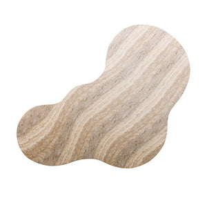 TOV Furniture Slab 59" Concrete Coffee Table - Modern Minimalist Design for Indoor & Outdoor Stylish Living Spaces Travertine TOV-OC54217