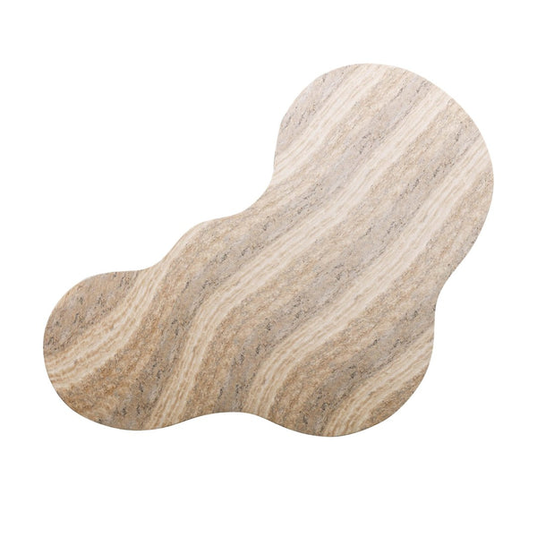 TOV Furniture Slab 59" Concrete Coffee Table - Modern Minimalist Design for Indoor & Outdoor Stylish Living Spaces Travertine TOV-OC54217