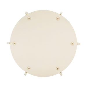 TOV Furniture Gloria 35" Cream Oak Round Coffee Table - Contemporary Elegance, Handmade Craftsmanship & Versatile Style TOV-OC54223