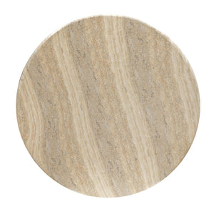 TOV Furniture Patrizia 36" Round Coffee Table - Elegant Faux Travertine Design for Indoor/Outdoor Spaces TOV-OC54246