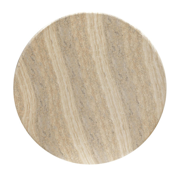 TOV Furniture Patrizia 36" Round Coffee Table - Elegant Faux Travertine Design for Indoor/Outdoor Spaces TOV-OC54246