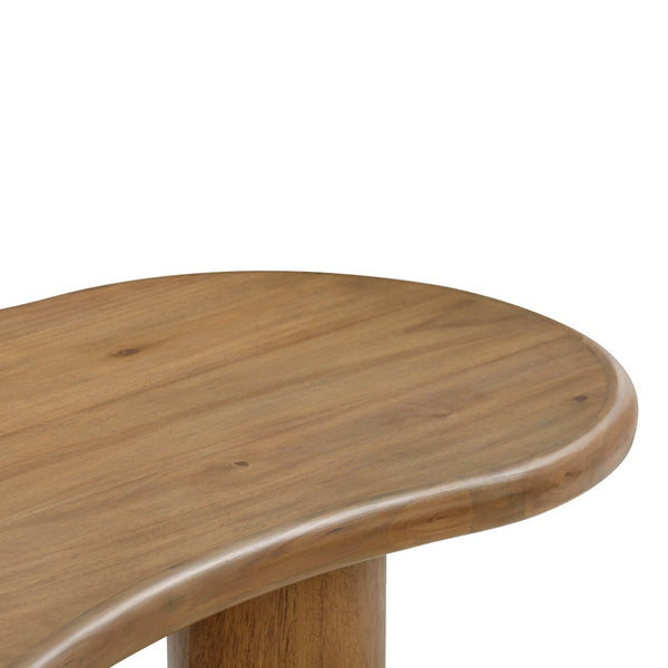 TOV Furniture Gotham 48" Modern Wood Coffee Table - Sculptural Design with Generous Surface for Stylish Living Rooms Cognac TOV-OC54261