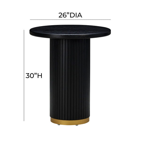 TOV Furniture Chelsea Oak Wood Entry Table – Elegant Console for Timeless Style, Perfect for Any Space or Decor Black TOV-OC54262