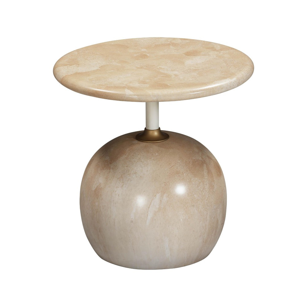 TOV Furniture Mire Rose Faux Marble Side Table – Elegant Modern Accent with Gold Neck & Unique Dusty-Rose Finish TOV-OC54288
