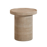 Darcy Faux Travertine Concrete Side Table TOV-OC54290 TOV Furniture