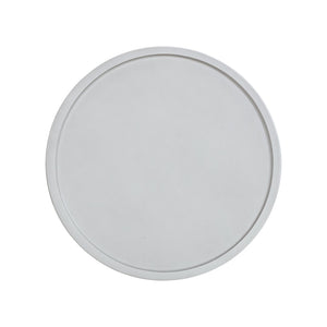 TOV Furniture Darcy Concrete Indoor/Outdoor Side Table - Artisan Craftsmanship with Fluted Design for Any Space White TOV-OC54291