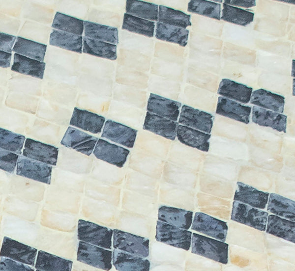 TOV Furniture Halio Shell Side Table - Artisan Seashell Inlay for Coastal Elegance in Every Room of Your Home Blue/Cream TOV-OC54309