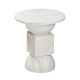 Chip Marble Print Indoor / Outdoor Side Table TOV-OC54316 TOV Furniture