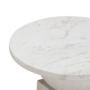 TOV Furniture Chip Faux Marble Side Table - Modern Italian-Inspired Design for Indoor & Outdoor Chic Style TOV-OC54316