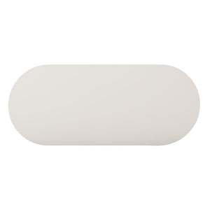 TOV Furniture Bella 48" Cream Oval Coffee Table - Artisan Crafted, Stylish Home Centerpiece with Glossy Top Finish TOV-OC54323