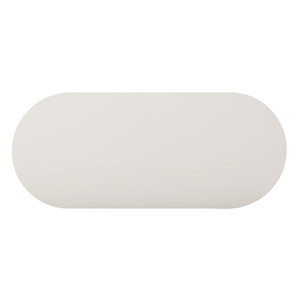 TOV Furniture Bella 48" Cream Oval Coffee Table - Artisan Crafted, Stylish Home Centerpiece with Glossy Top Finish TOV-OC54323