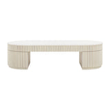 Bella Cream Oval Coffee Table TOV-OC54323 TOV Furniture