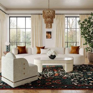 TOV Furniture Bella 48" Cream Oval Coffee Table - Artisan Crafted, Stylish Home Centerpiece with Glossy Top Finish TOV-OC54323