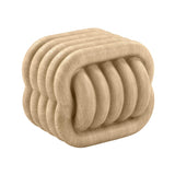 Love Knot Faux Travertine Indoor / Outdoor Accent Stool TOV-OC54334 TOV Furniture
