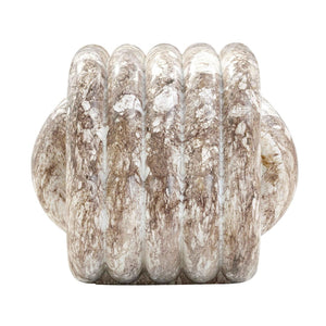 TOV Furniture Love Knot Accent Stool - Sculptural Concrete Design for Indoor & Outdoor Use, Chic Side Table Seat Grey TOV-OC54335