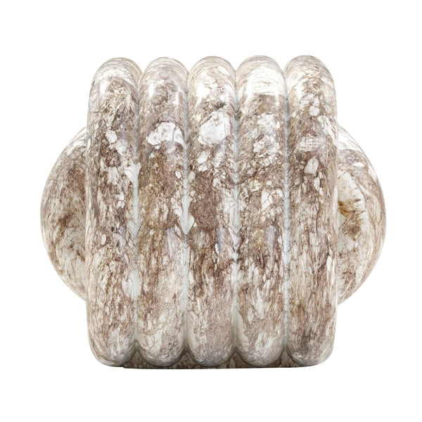 TOV Furniture Love Knot Accent Stool - Sculptural Concrete Design for Indoor & Outdoor Use, Chic Side Table Seat Grey TOV-OC54335