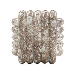 TOV Furniture Love Knot Accent Stool - Sculptural Concrete Design for Indoor & Outdoor Use, Chic Side Table Seat Grey TOV-OC54335