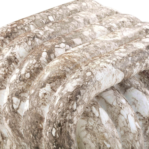 TOV Furniture Love Knot Accent Stool - Sculptural Concrete Design for Indoor & Outdoor Use, Chic Side Table Seat Grey TOV-OC54335