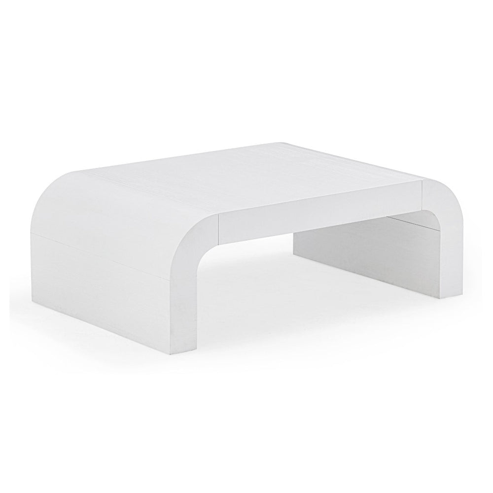 TOV Furniture Hump 46" Arched Coffee Table - Modern Centerpiece with Soft Curves for Stylish Living Room Decor White TOV-OC54365