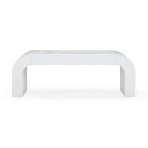 TOV Furniture Hump 46" Arched Coffee Table - Modern Centerpiece with Soft Curves for Stylish Living Room Decor White TOV-OC54365