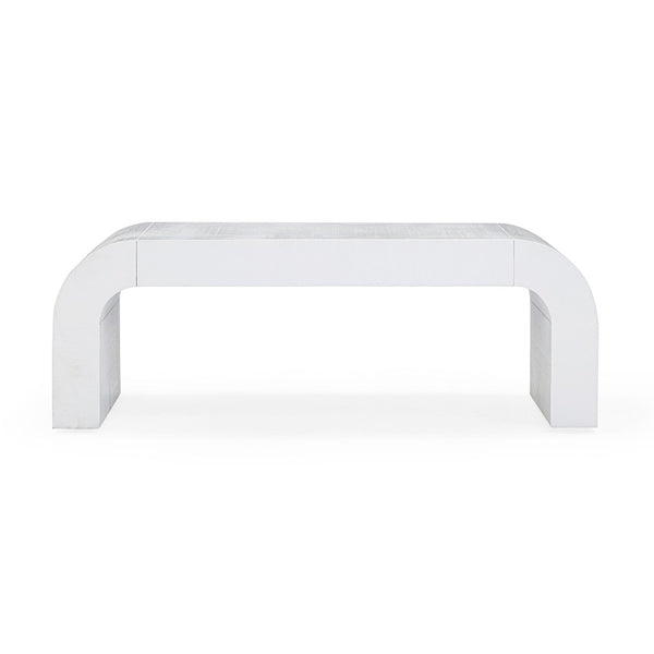 TOV Furniture Hump 46" Arched Coffee Table - Modern Centerpiece with Soft Curves for Stylish Living Room Decor White TOV-OC54365