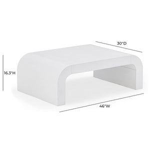 TOV Furniture Hump 46" Arched Coffee Table - Modern Centerpiece with Soft Curves for Stylish Living Room Decor White TOV-OC54365