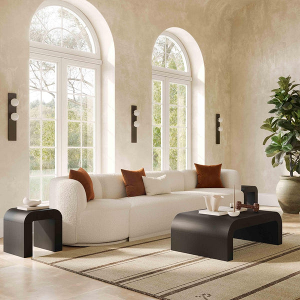 TOV Furniture Hump 46" Arched Coffee Table - Modern Centerpiece with Soft Curves for Stylish Living Room Decor Black TOV-OC54366