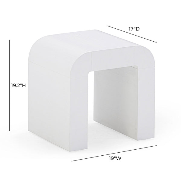 TOV Furniture Hump Arched Side Table – Modern Accent Piece with Rounded Silhouette for Versatile Home Decor White TOV-OC54367