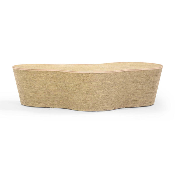 TOV Furniture Slab 60" Handcrafted Natural Seagrass Coffee Table - Unique Coastal Modern Design for Stylish Homes TOV-OC54382