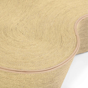 TOV Furniture Slab 60" Handcrafted Natural Seagrass Coffee Table - Unique Coastal Modern Design for Stylish Homes TOV-OC54382